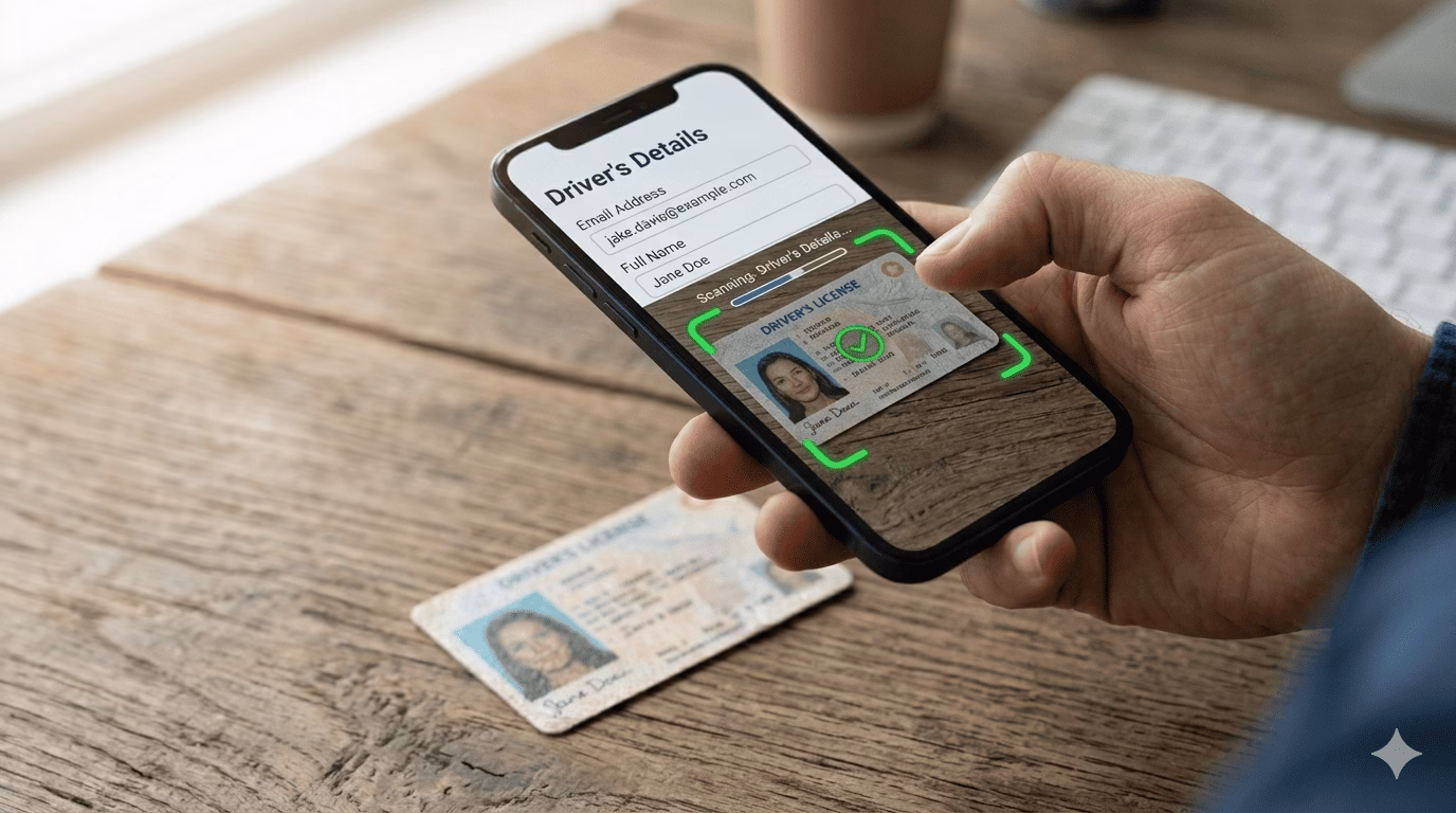 Scan and upload driving licence
